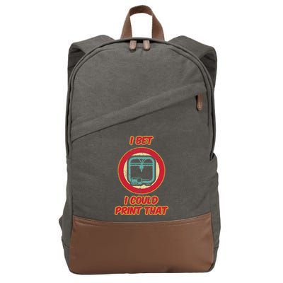 3d Printing Icon G28 Cnc Maker 3d Scan 3d Printer Cotton Canvas Backpack