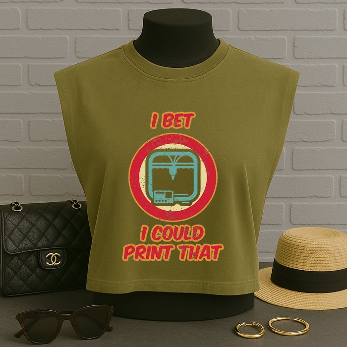 3d Printing Icon G28 Cnc Maker 3d Scan 3d Printer Garment-Dyed Women's Muscle Tee