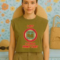 3d Printing Icon G28 Cnc Maker 3d Scan 3d Printer Garment-Dyed Women's Muscle Tee