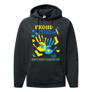 321 Proud Mimi Down Syndrome Awareness  T21 Performance Fleece Hoodie