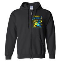 321 Proud Mimi Down Syndrome Awareness  T21 Full Zip Hoodie