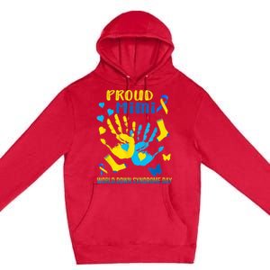 321 Proud Mimi Down Syndrome Awareness  T21 Premium Pullover Hoodie