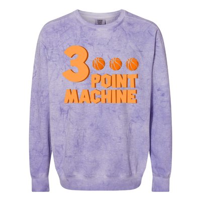 3 Point Machine - Three Point Shooter Ball - Basketball Colorblast Crewneck Sweatshirt