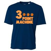 3 Point Machine - Three Point Shooter Ball - Basketball Cooling Performance Crew T-Shirt