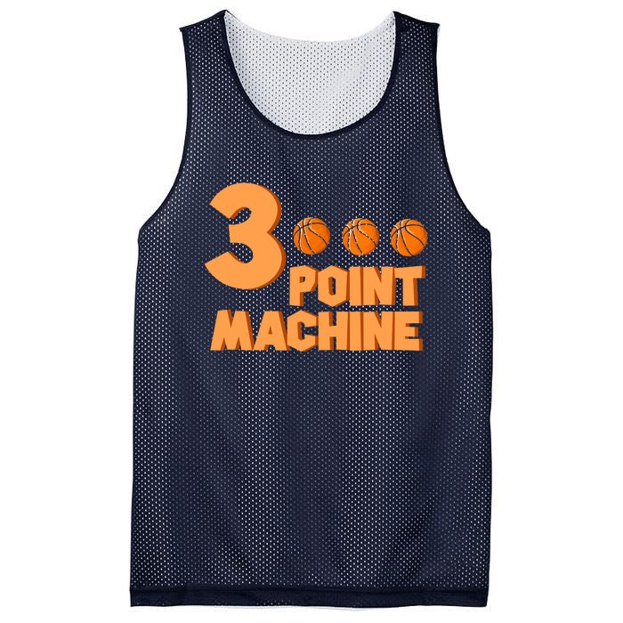 3 Point Machine - Three Point Shooter Ball - Basketball Mesh Reversible Basketball Jersey Tank