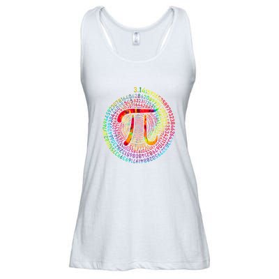 3.14 Pi Number Tie Dye Symbol Pi Day Math Teachers Students Ladies Essential Flowy Tank