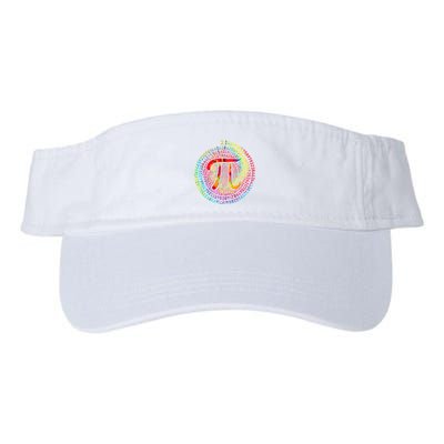 3.14 Pi Number Tie Dye Symbol Pi Day Math Teachers Students Valucap Bio-Washed Visor