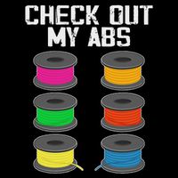 3d Printer Printing Lover Funny Check Out My Abs Filament Flat Bill Trucker Hat