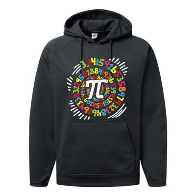 3.14 Pi Pop Art Spiral Math Science Geek Pi Day STEM Teacher Performance Fleece Hoodie