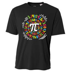 3.14 Pi Pop Art Spiral Math Science Geek Pi Day STEM Teacher Cooling Performance Crew T-Shirt