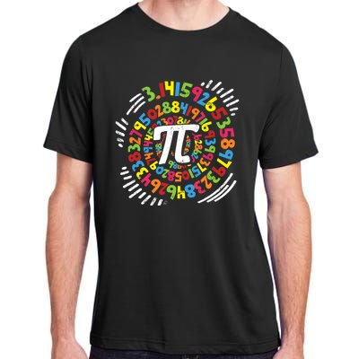 3.14 Pi Pop Art Spiral Math Science Geek Pi Day STEM Teacher Adult ChromaSoft Performance T-Shirt