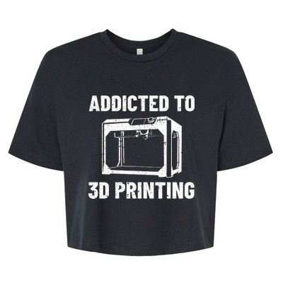 3D Printer Tee idea for Geeks 3D Printing Bella+Canvas Jersey Crop Tee