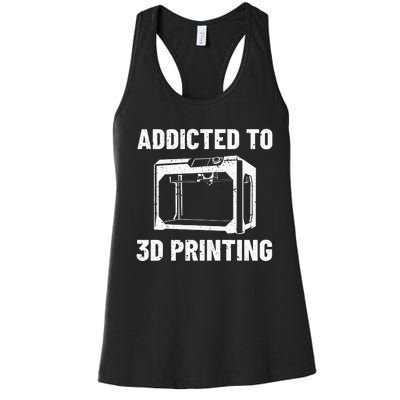 3D Printer Tee idea for Geeks 3D Printing Women's Racerback Tank