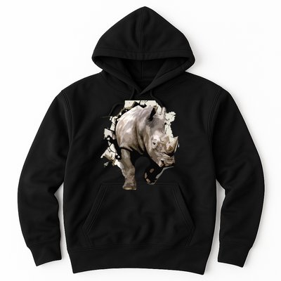 3D Rhino African Safari Animal Rhinoceros Tee Hoodie