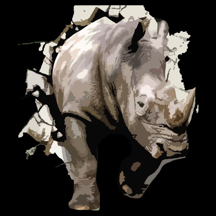 3D Rhino African Safari Animal Rhinoceros Tee 16 in Basic Backpack