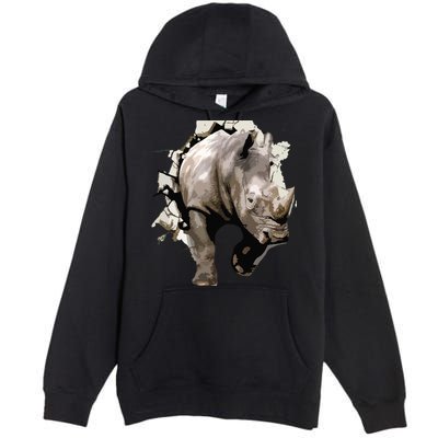 3D Rhino African Safari Animal Rhinoceros Tee Premium Pullover Hoodie