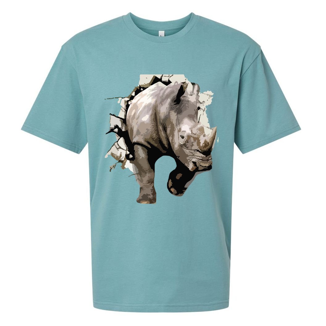 3D Rhino African Safari Animal Rhinoceros Tee Sueded Cloud Jersey T-Shirt
