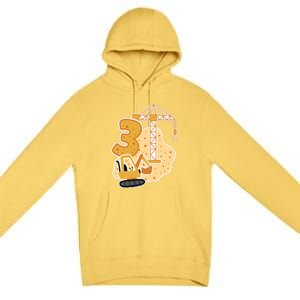 3rd Birthday Construction Premium Pullover Hoodie