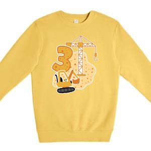 3rd Birthday Construction Premium Crewneck Sweatshirt