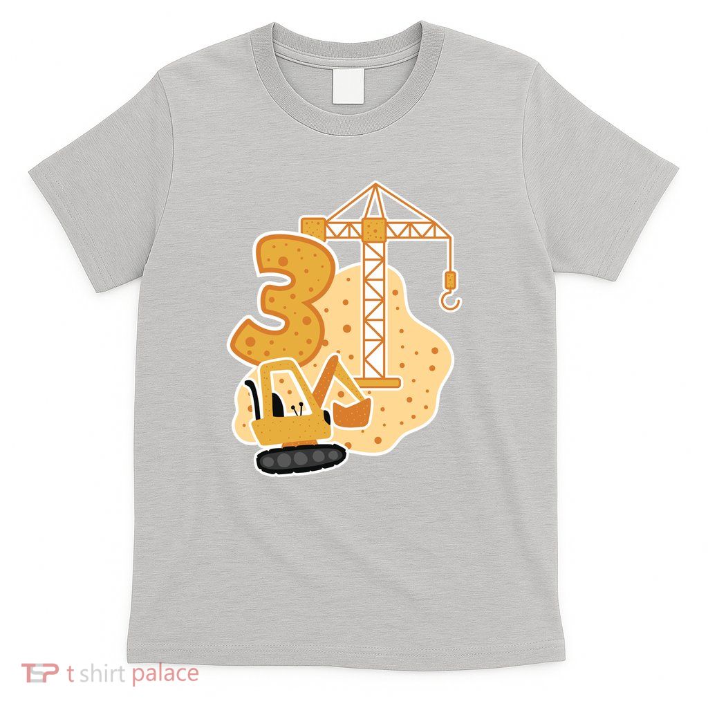 3rd Birthday Construction T-Shirt