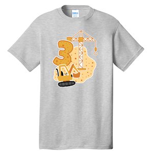 3rd Birthday Construction Tall T-Shirt