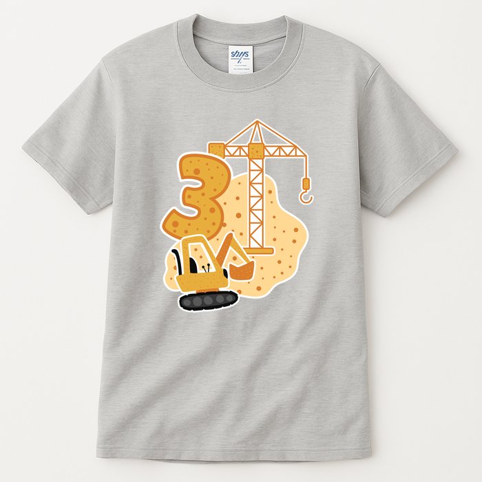 3rd Birthday Construction Tall T-Shirt