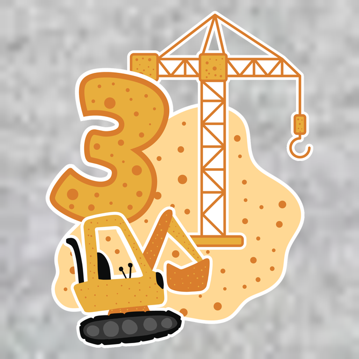 3rd Birthday Construction Tall T-Shirt