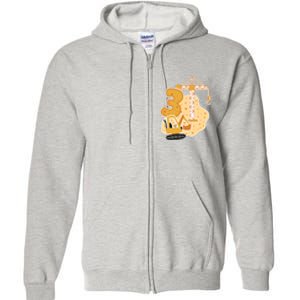 3rd Birthday Construction Full Zip Hoodie