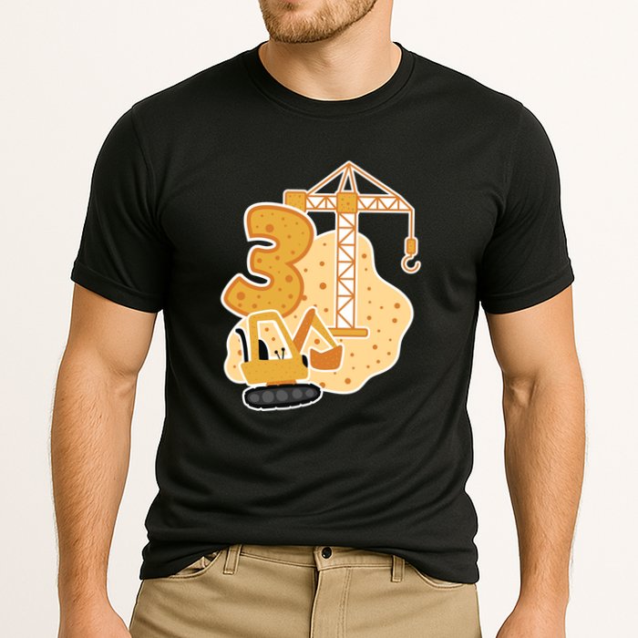 3rd Birthday Construction Cooling Performance Crew T-Shirt
