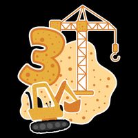 3rd Birthday Construction Cooling Performance Crew T-Shirt