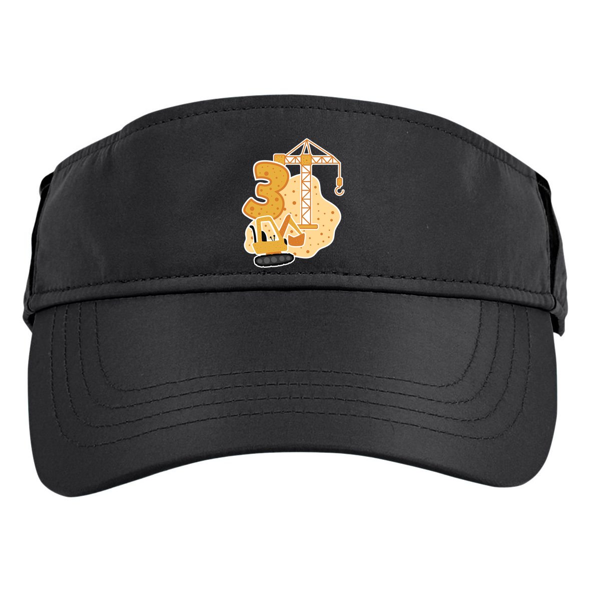 3rd Birthday Construction Adult Drive Performance Visor