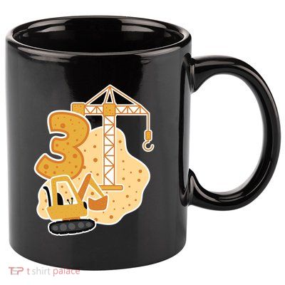3rd Birthday Construction 11oz C Handle Ceramic Mug
