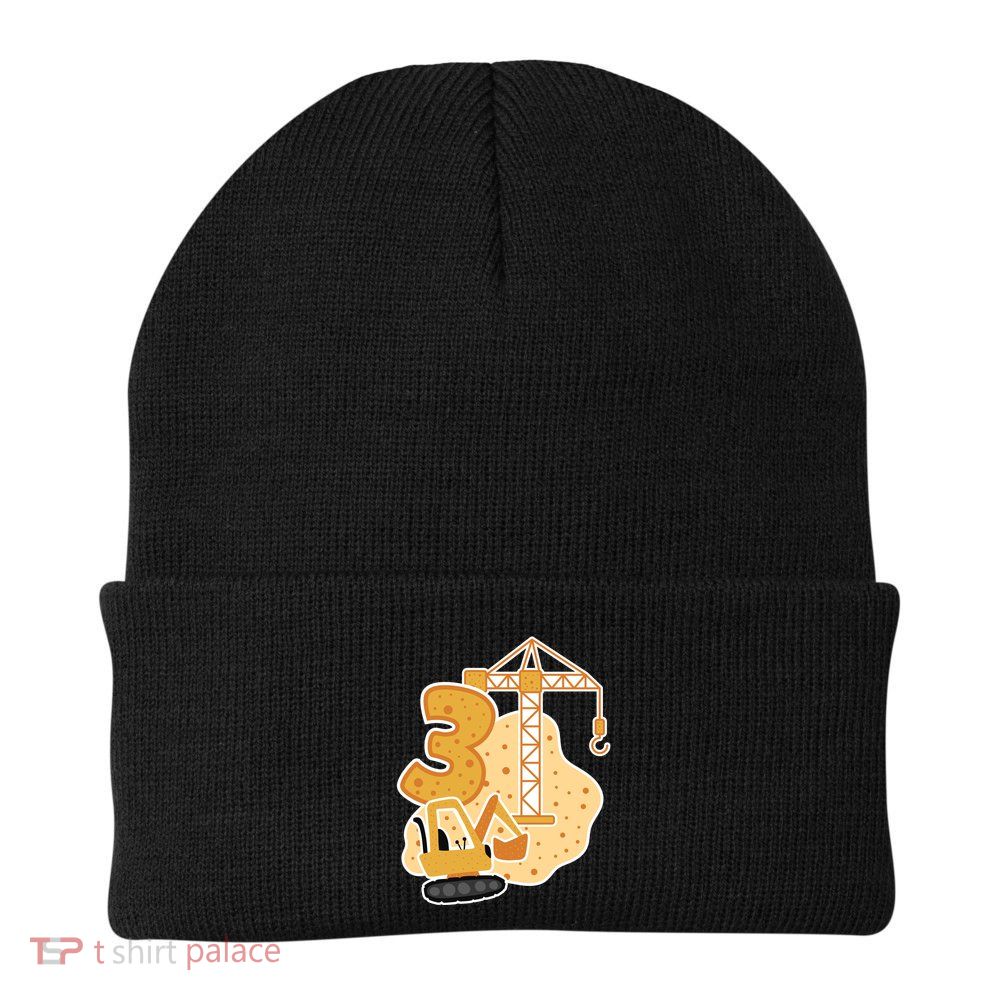 3rd Birthday Construction Beanie