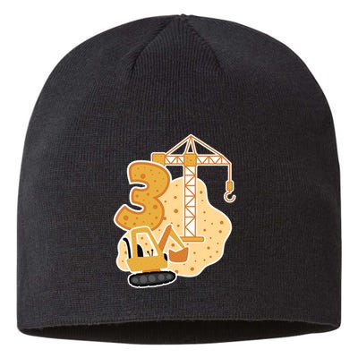 3rd Birthday Construction Sustainable Beanie