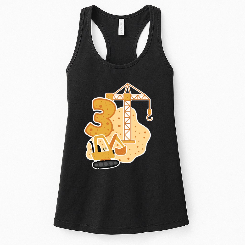 3rd Birthday Construction Womens Tank Top