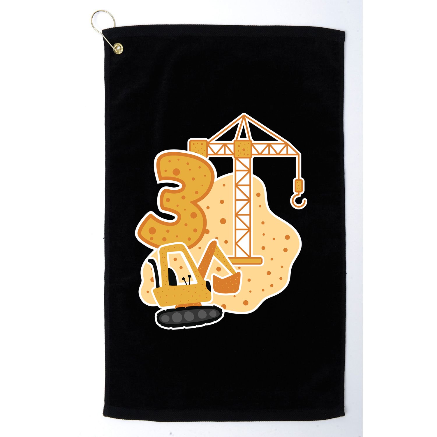 3rd Birthday Construction Golf Towel