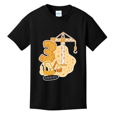 3rd Birthday Construction Kids T-Shirt