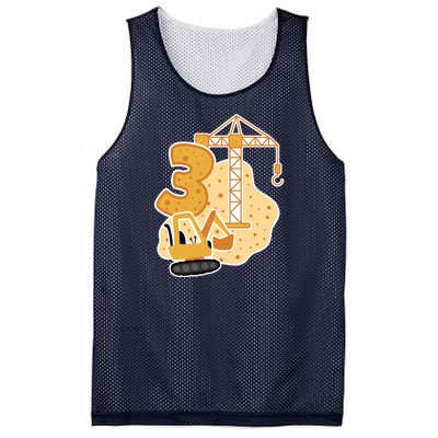 3rd Birthday Construction Mesh Reversible Basketball Jersey Tank