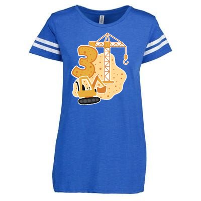 3rd Birthday Construction Enza Ladies Jersey Football T-Shirt