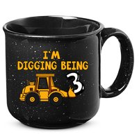 3rd Birthday I'm Digging Being Three 15oz Campfire Ceramic Mug
