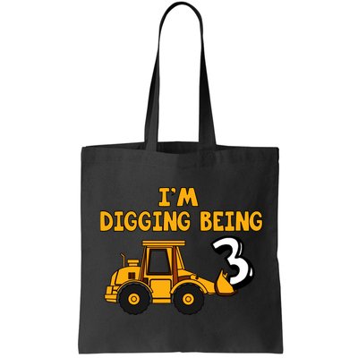 3rd Birthday I'm Digging Being Three Bag