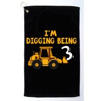 3rd Birthday I'm Digging Being Three Golf Towel