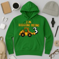 3rd Birthday I'm Digging Being Three Hoodie