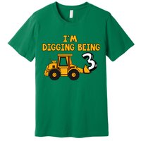 3rd Birthday I'm Digging Being Three Premium T-Shirt