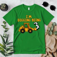 3rd Birthday I'm Digging Being Three Premium T-Shirt