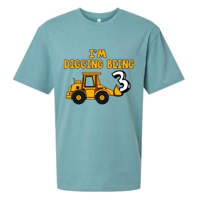 3rd Birthday I'm Digging Being Three Sueded Cloud Jersey T-Shirt