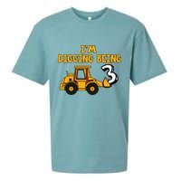 3rd Birthday I'm Digging Being Three Sueded Cloud Jersey T-Shirt