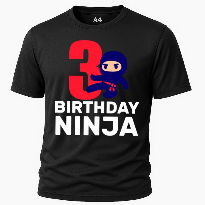 3rd Birthday Ninja  Cooling Performance Crew T-Shirt