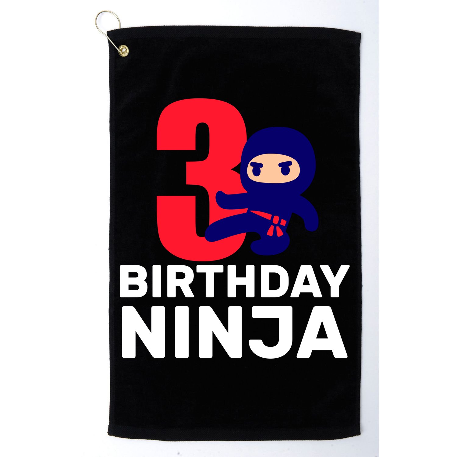 3rd Birthday Ninja  Golf Towel