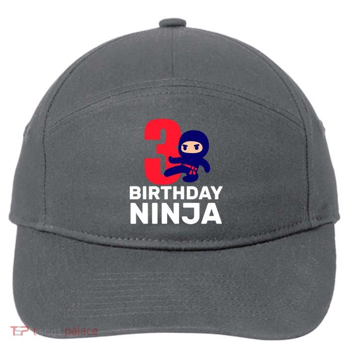 3rd Birthday Ninja  7-Panel Snapback Hat